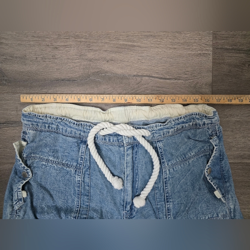 Free People We The Free South Bay Utility Cargo Jeans Large Streetwear Baggy - Picture 7 of 9